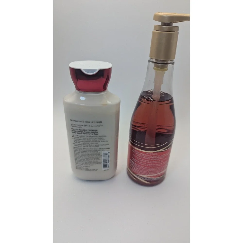 Bath & Body Works Be Joyful Body Lotion and Hand Soap Set Clementine Mango 2pc